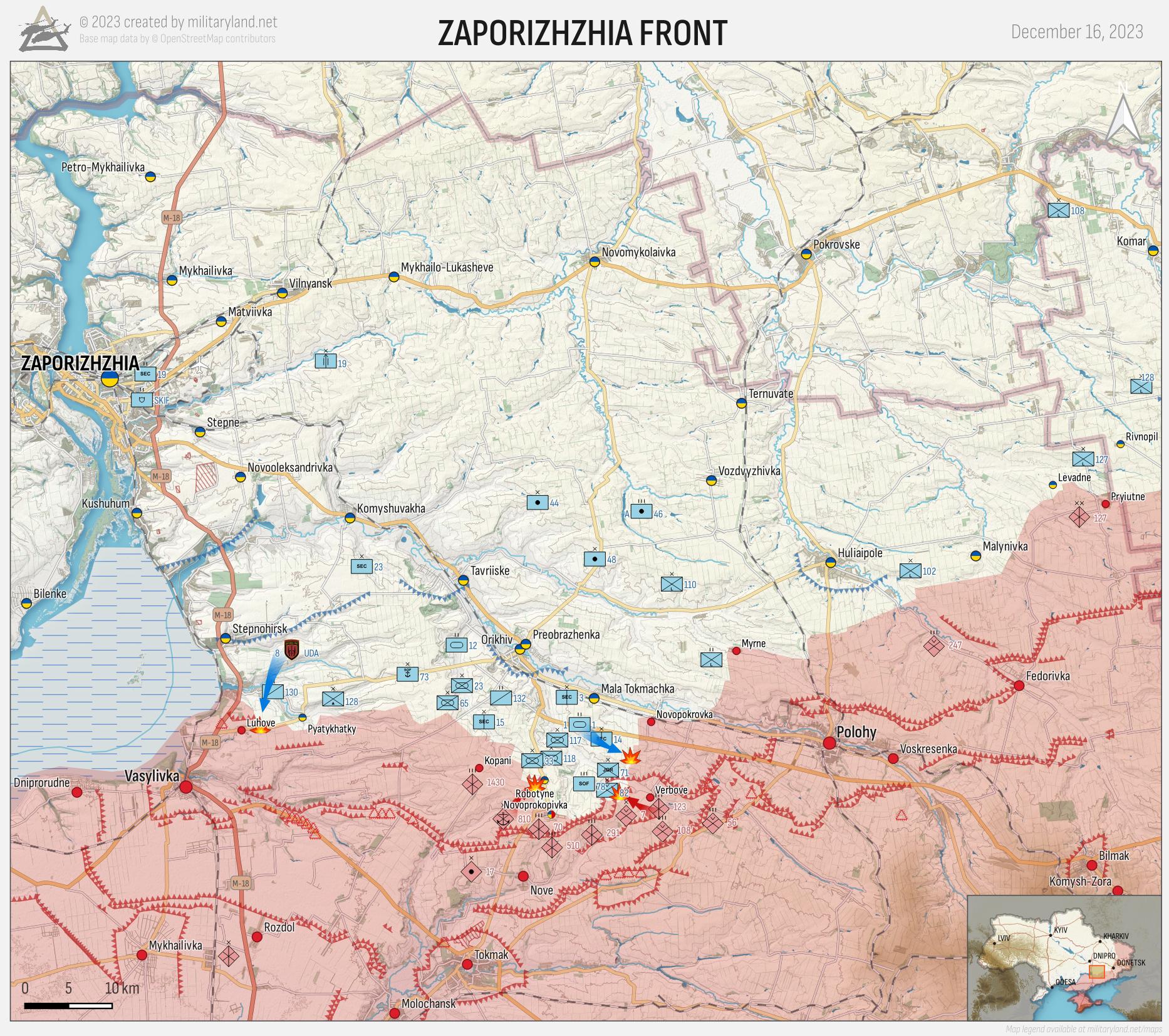 Zaporizhzhia Front (Day 661). Retrieved from MilitaryLand.